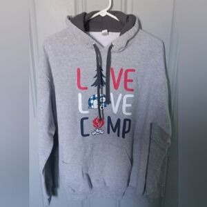 Gray Live Love Camp Hoodie Sz L